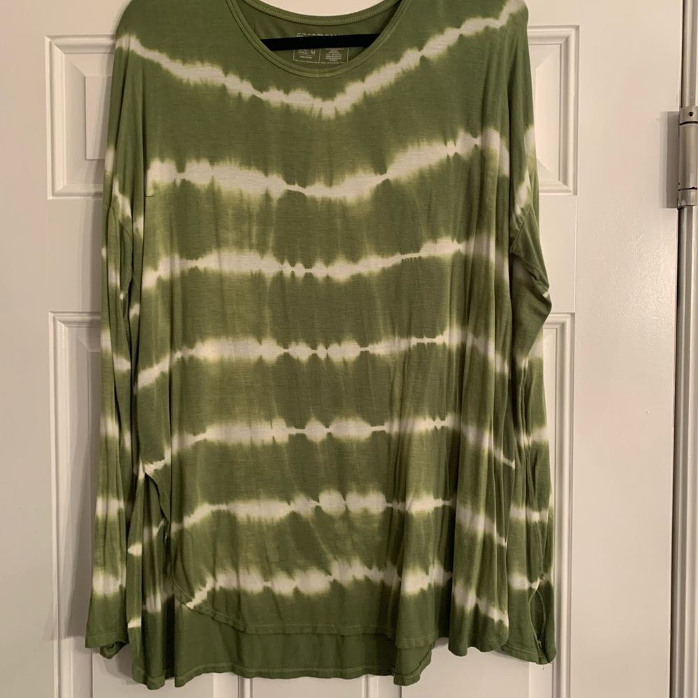 Activewear Tie dye green and white with thumb holes